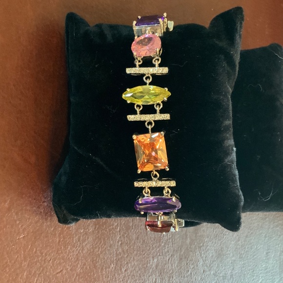 Park Lane Gold-Tone Bracelet with Multicolor Gemstones - Picture 1 of 2